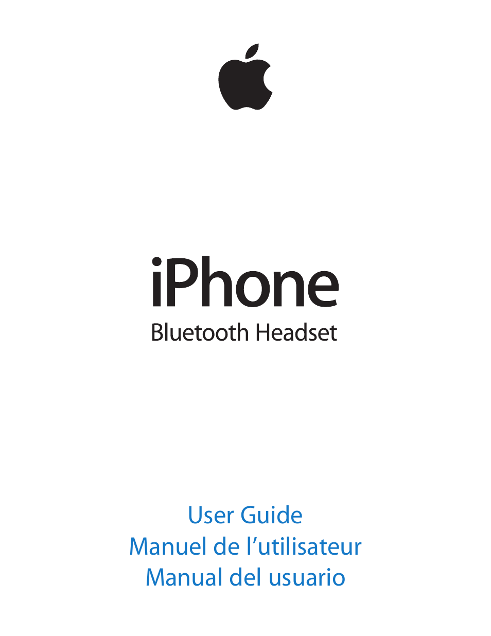 Apple iPhone Bluetooth Headset User Manual | 60 pages