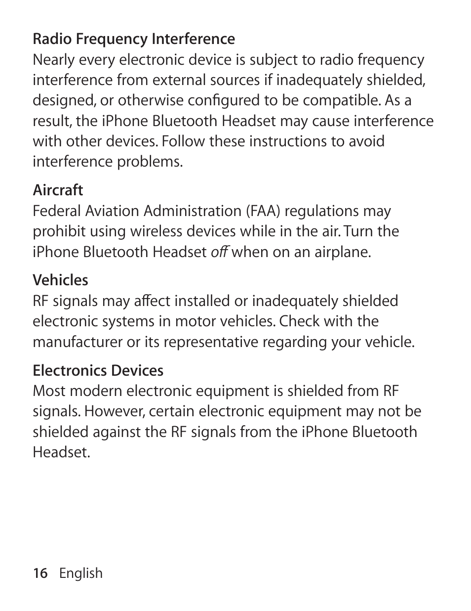 Apple iPhone Bluetooth Headset User Manual | Page 16 / 60