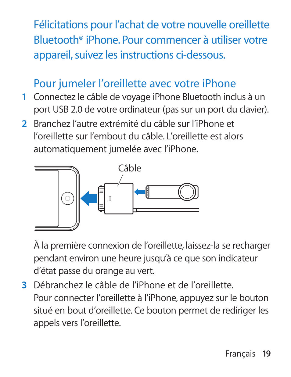 Apple iPhone Bluetooth Headset User Manual | Page 19 / 60