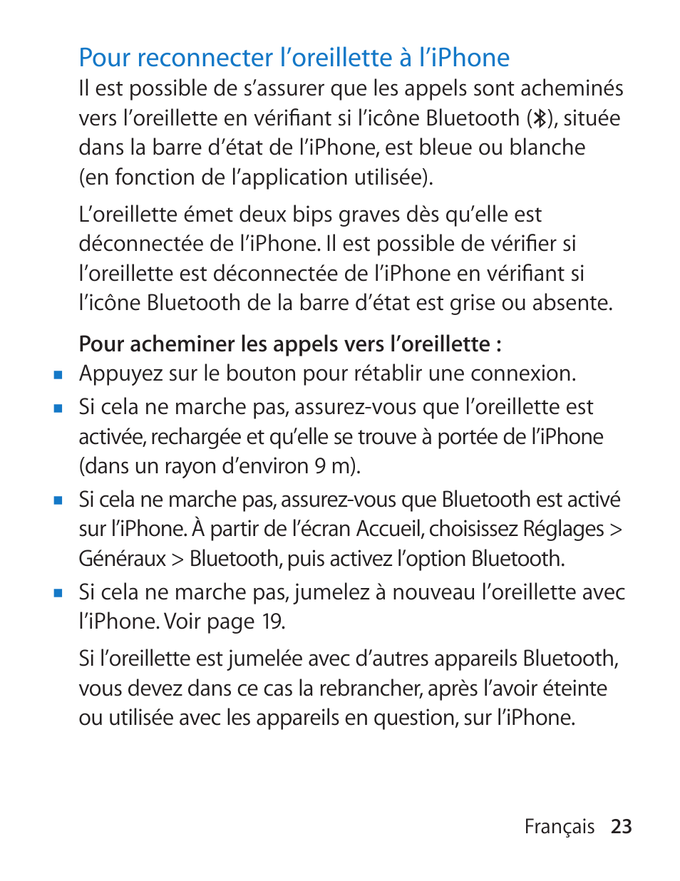 Apple iPhone Bluetooth Headset User Manual | Page 23 / 60