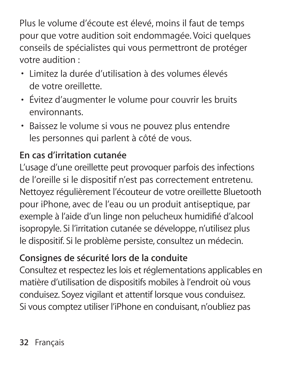 Apple iPhone Bluetooth Headset User Manual | Page 32 / 60
