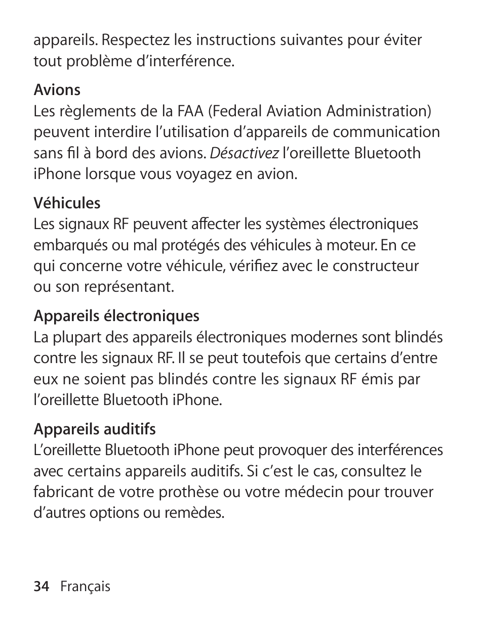 Apple iPhone Bluetooth Headset User Manual | Page 34 / 60