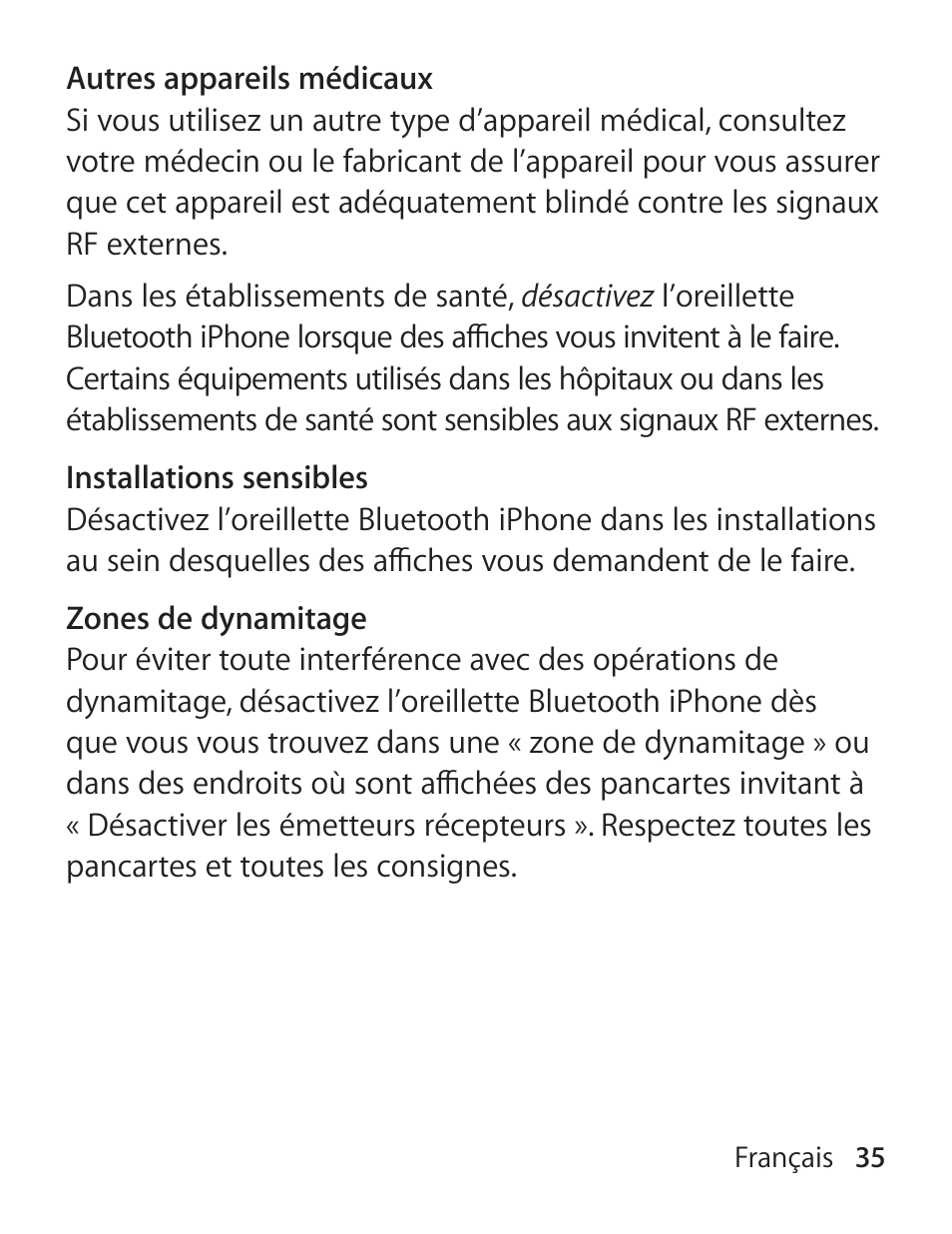 Apple iPhone Bluetooth Headset User Manual | Page 35 / 60