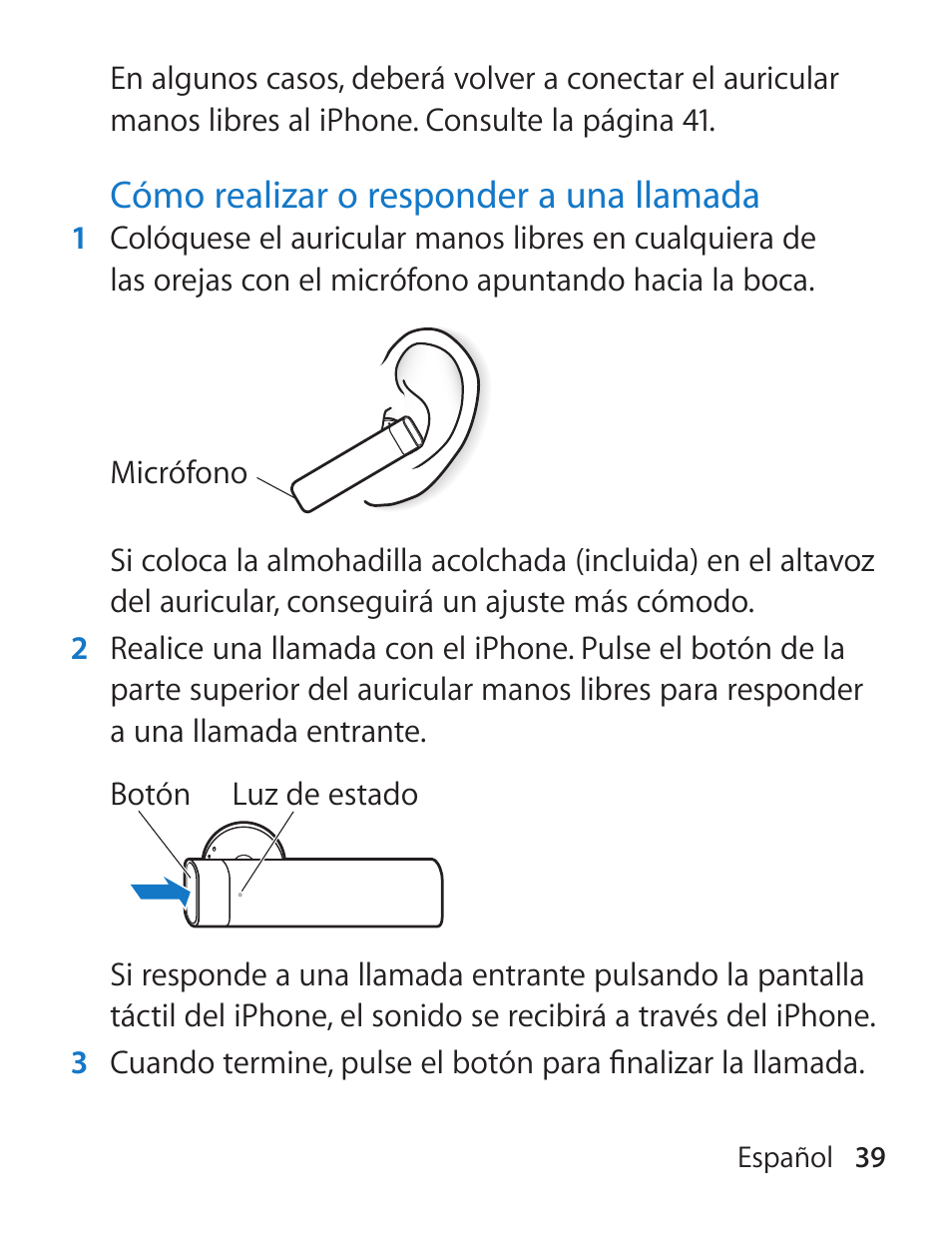 Apple iPhone Bluetooth Headset User Manual | Page 39 / 60