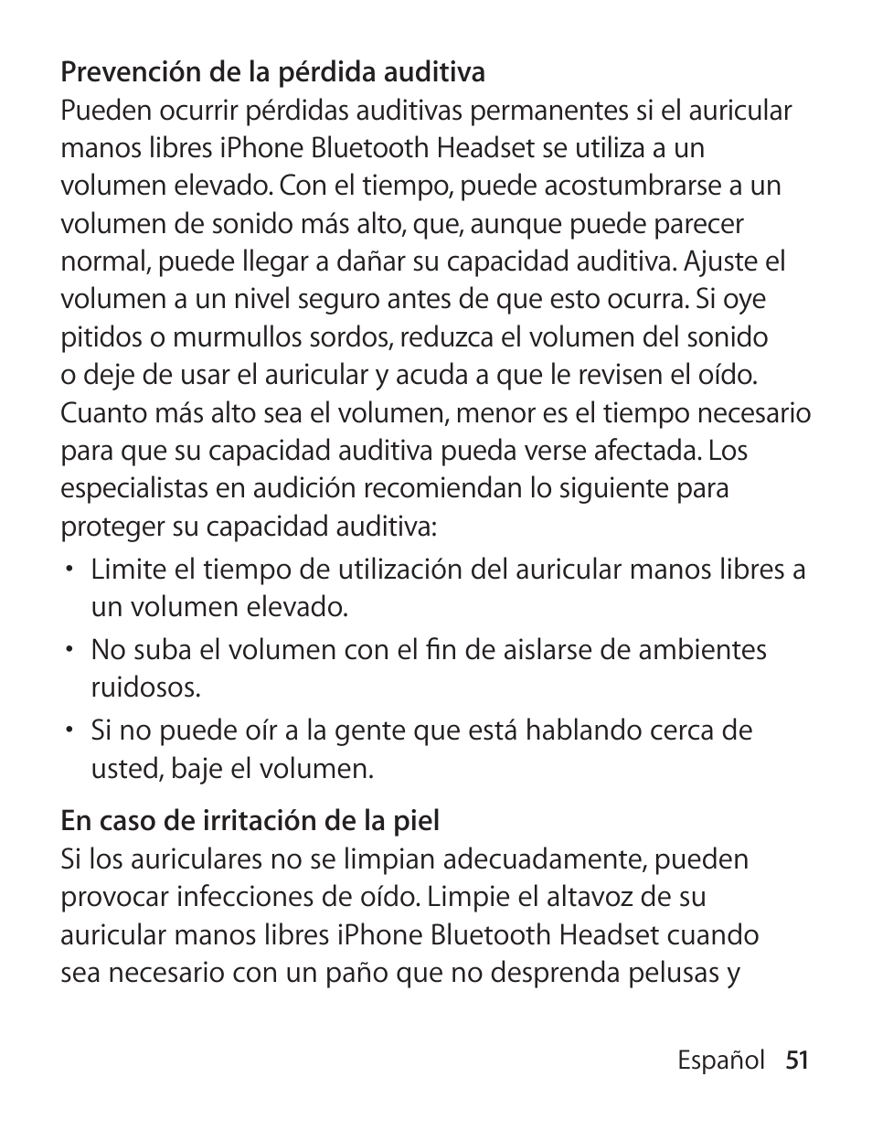 Apple iPhone Bluetooth Headset User Manual | Page 51 / 60