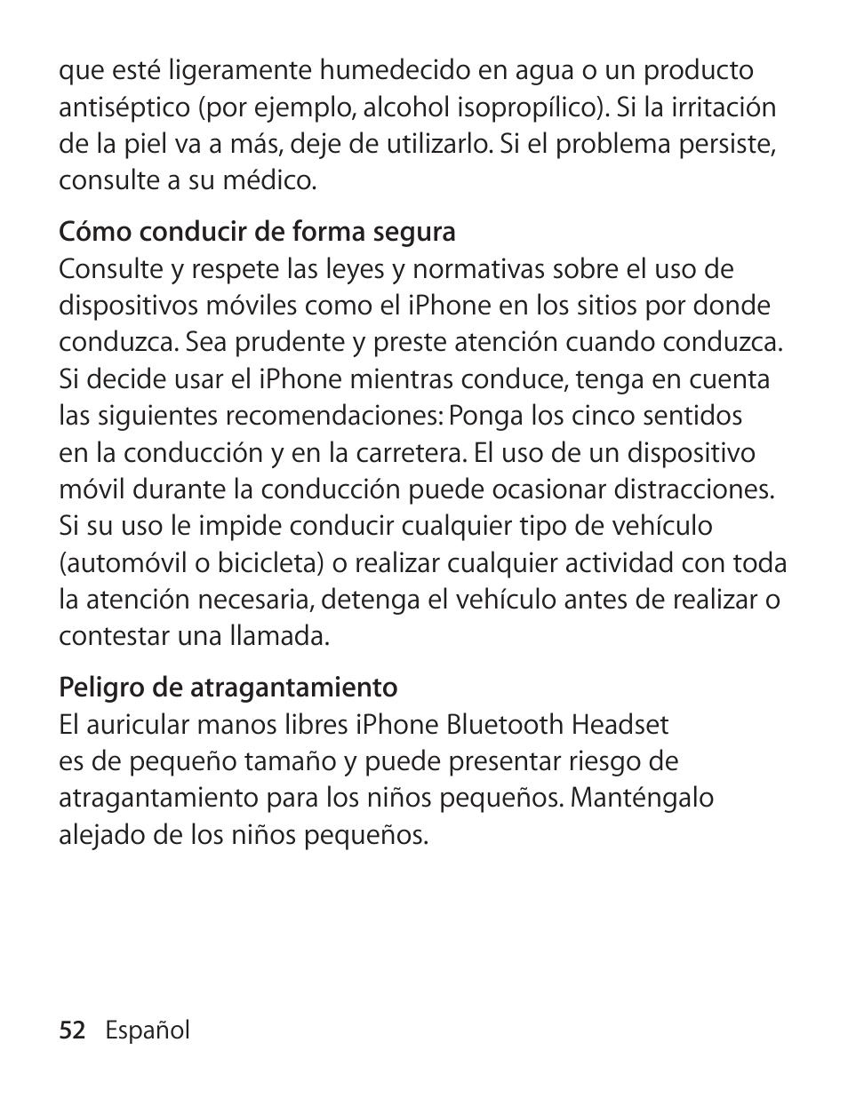 Apple iPhone Bluetooth Headset User Manual | Page 52 / 60
