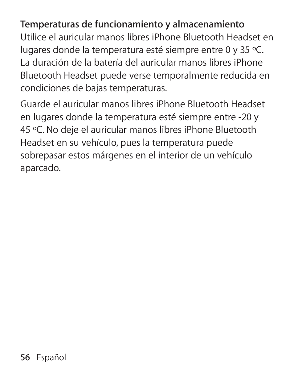 Apple iPhone Bluetooth Headset User Manual | Page 56 / 60
