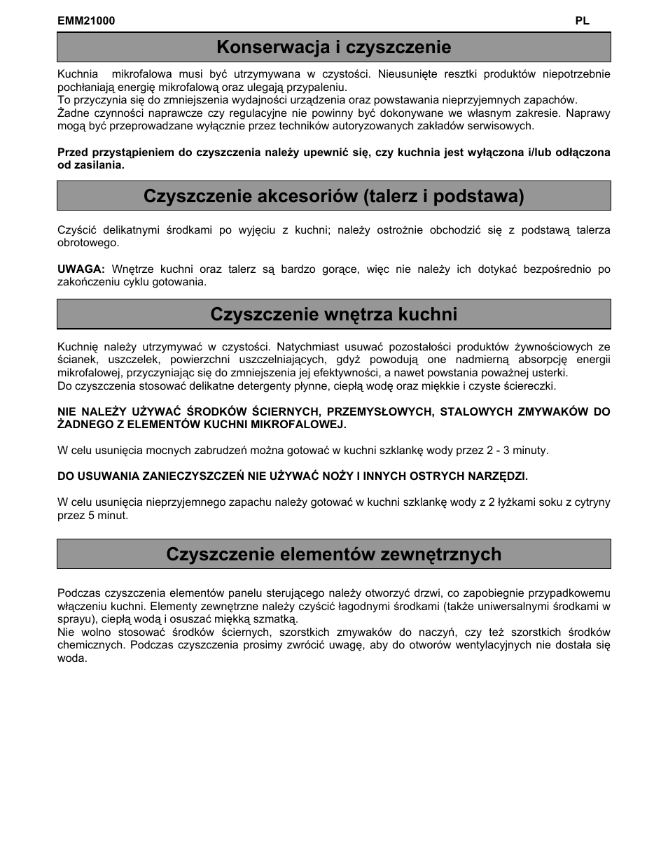 Electrolux EMM21000W User Manual | Page 109 / 180