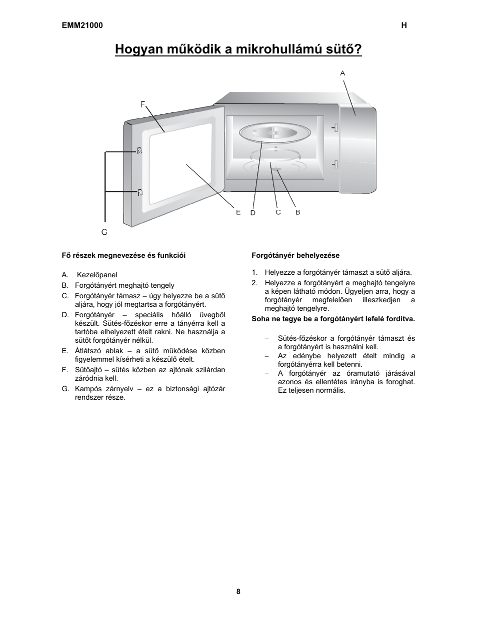 Hogyan működik a mikrohullámú sütő | Electrolux EMM21000W User Manual | Page 129 / 180