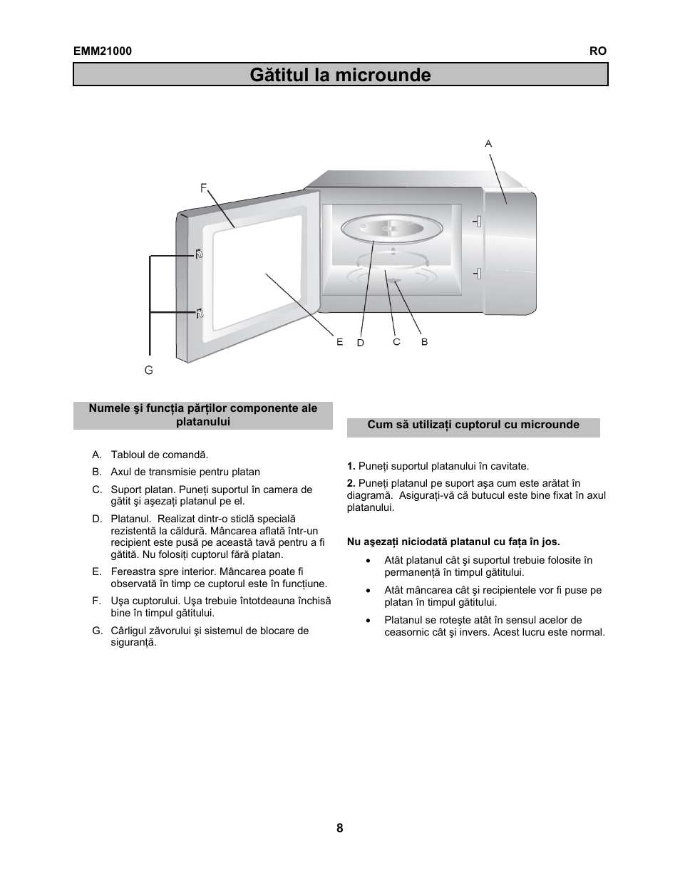 Gătitul la microunde | Electrolux EMM21000W User Manual | Page 90 / 180