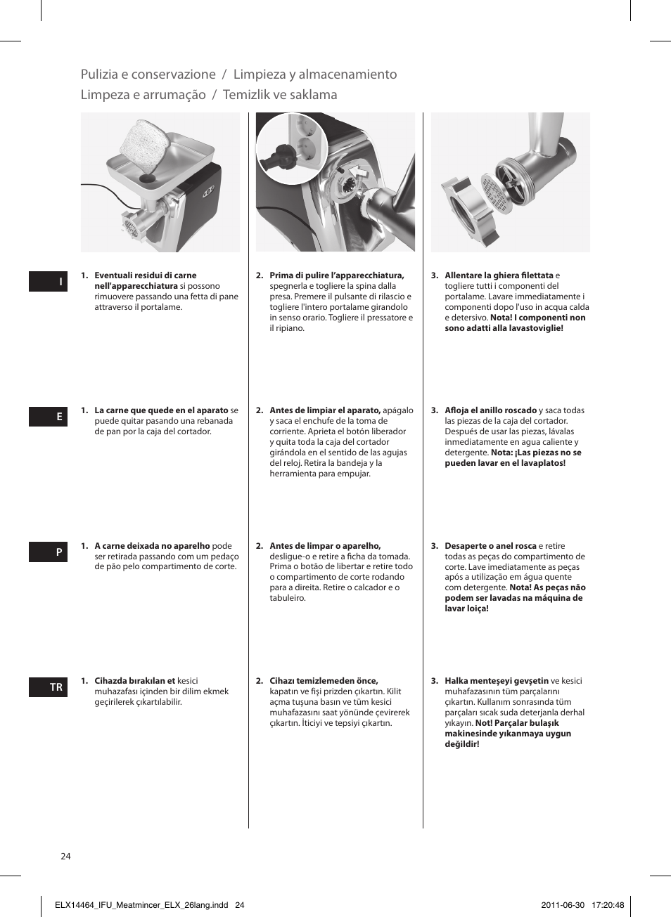 Electrolux EMM1000 User Manual | Page 24 / 88