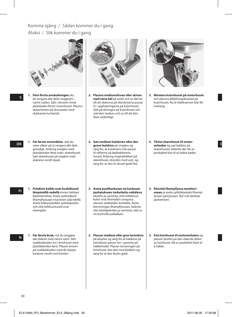 Electrolux EMM1000 User Manual | Page 30 / 88
