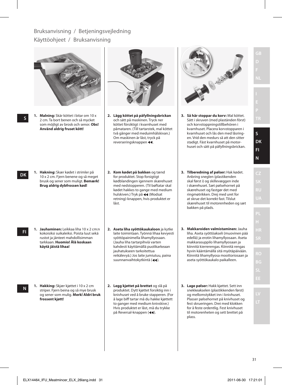 Electrolux EMM1000 User Manual | Page 31 / 88