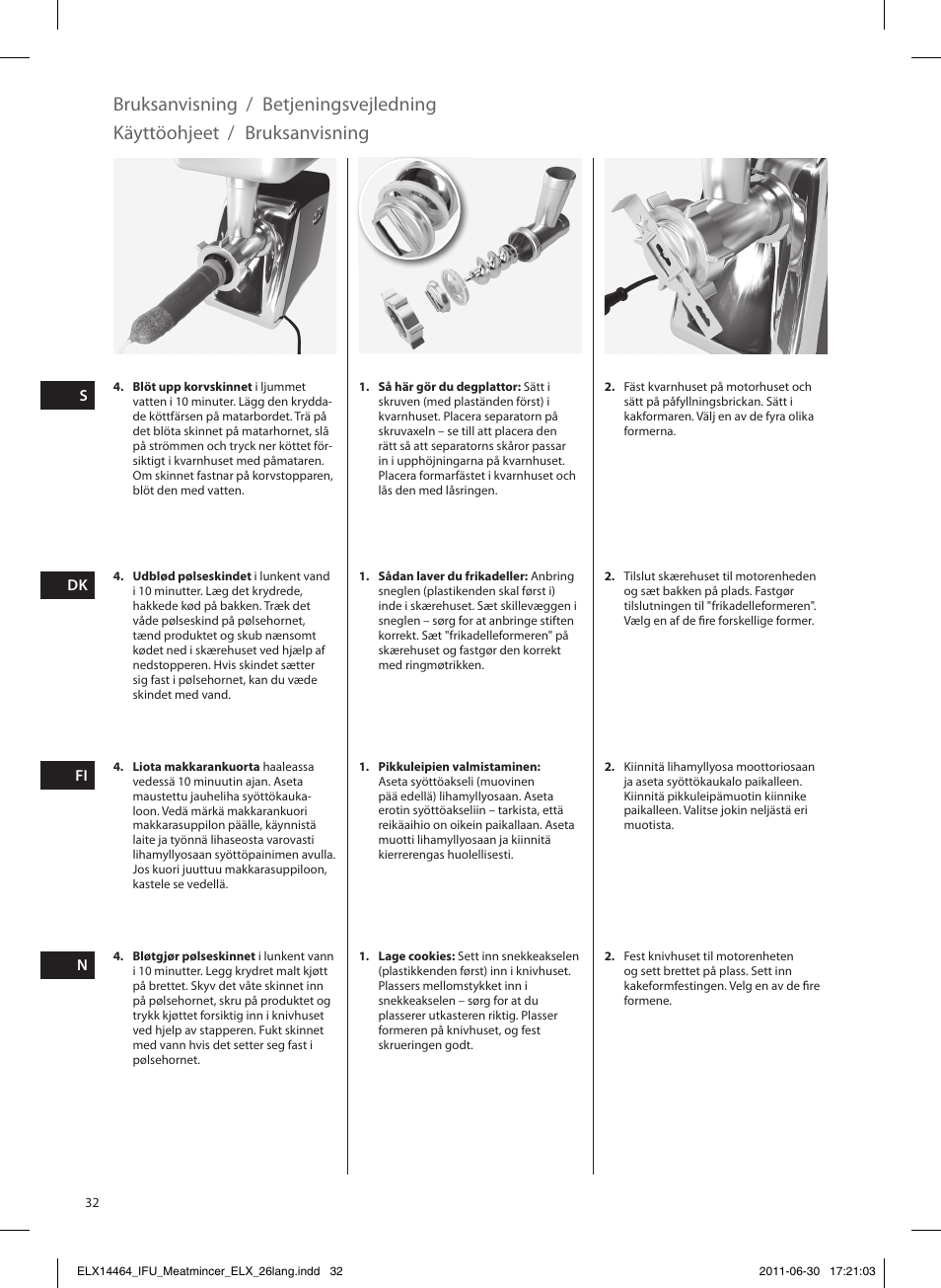 Electrolux EMM1000 User Manual | Page 32 / 88