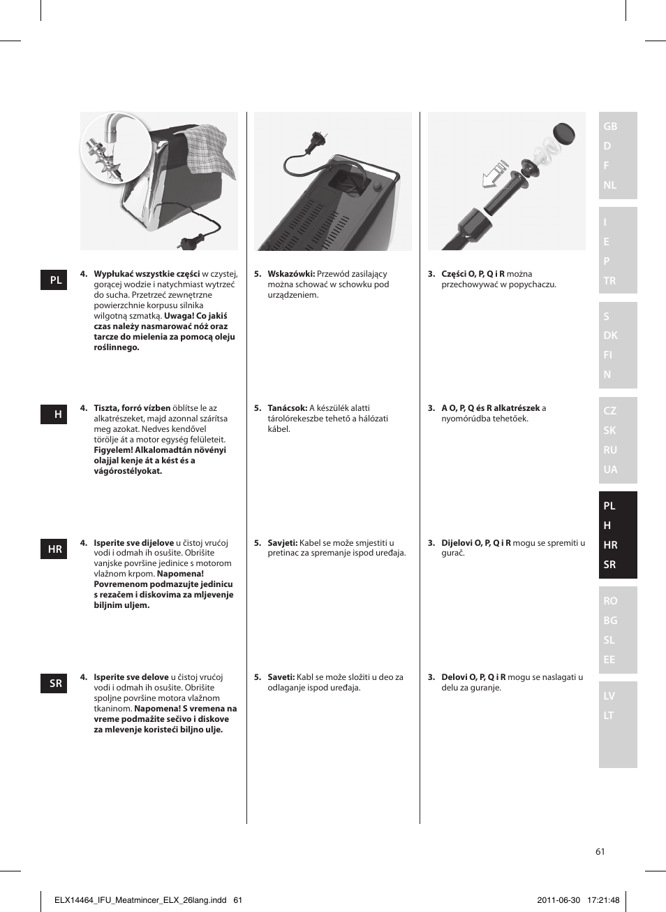 Electrolux EMM1000 User Manual | Page 61 / 88