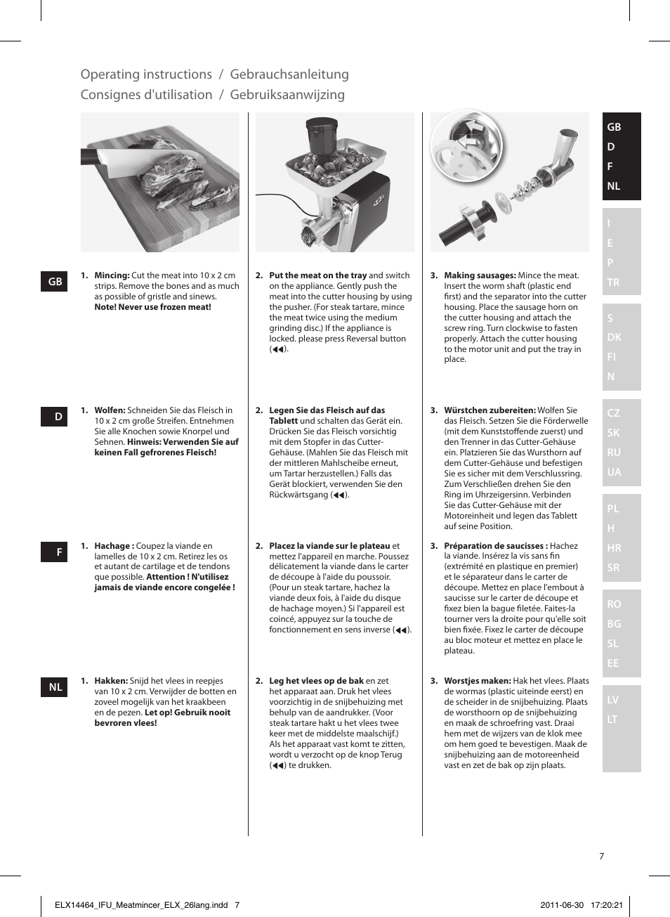 Electrolux EMM1000 User Manual | Page 7 / 88