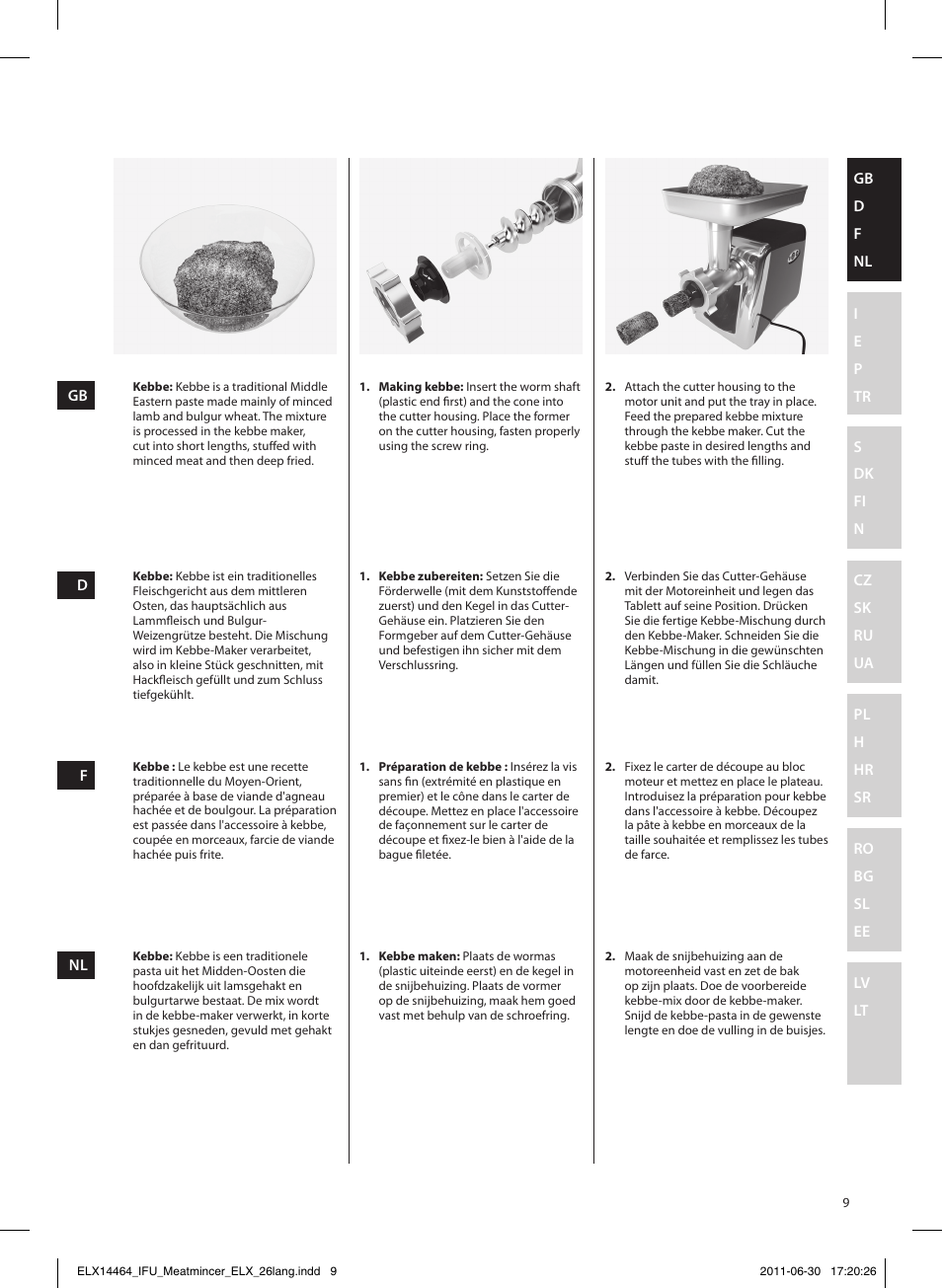 Gebruiksaanwijzing | Electrolux EMM1000 User Manual | Page 9 / 88