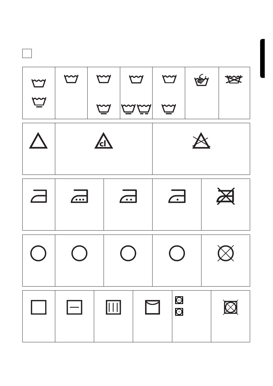 Ap f, International wash code symbols | Zanussi FL 574 CN User Manual | Page 11 / 39