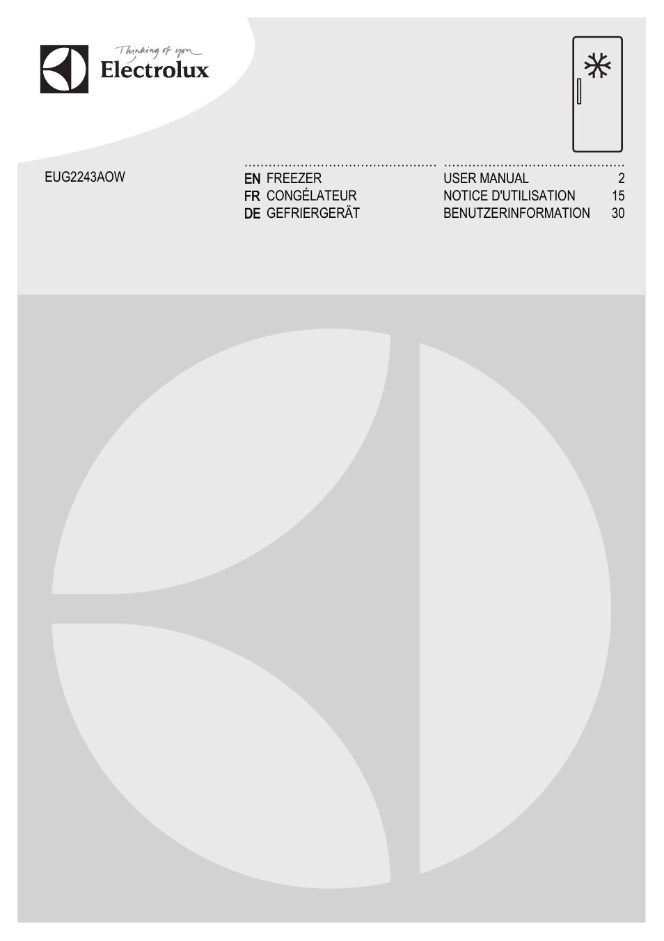 Electrolux EUG2243AOW User Manual | 44 pages