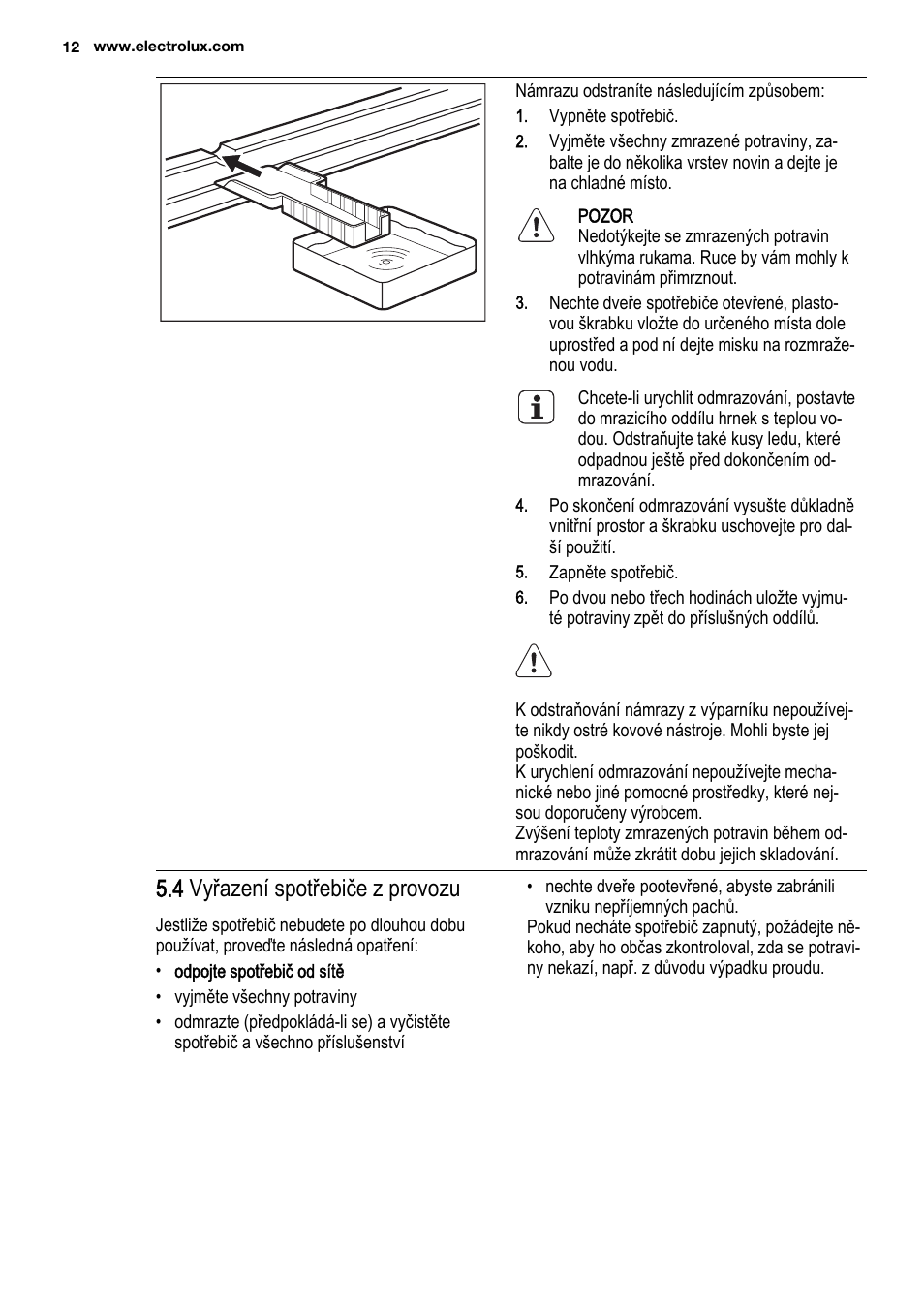 4 vyřazení spotřebiče z provozu | Electrolux ENG2913AOW User Manual | Page 12 / 72