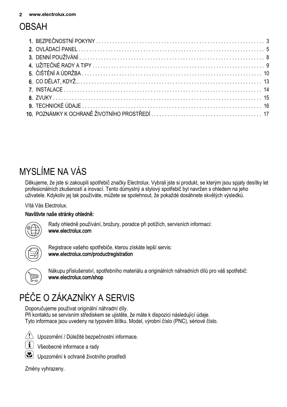 Electrolux ENG2913AOW User Manual | Page 2 / 72