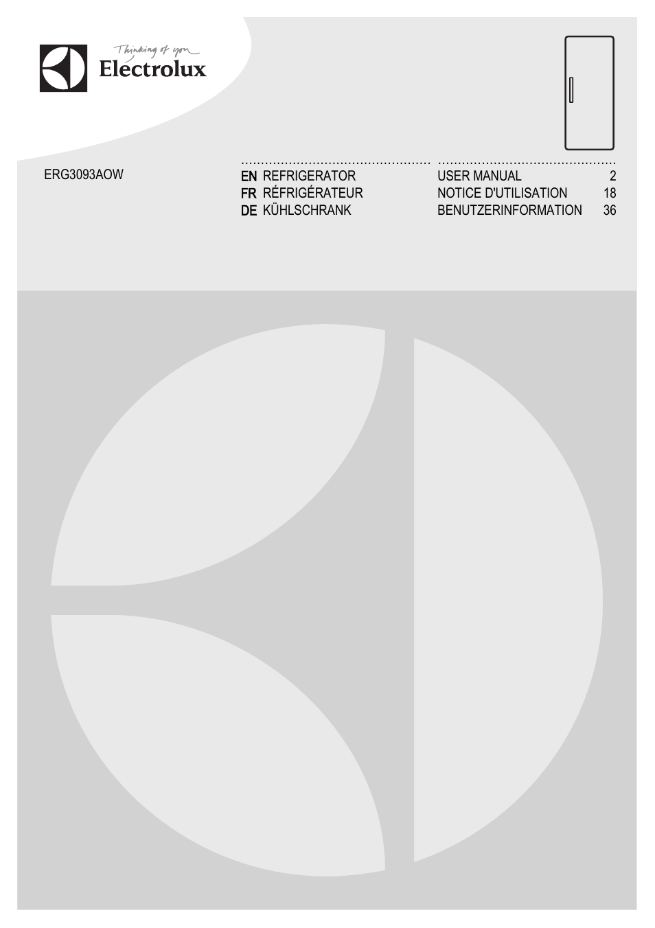 Electrolux ERG3093AOW User Manual | 56 pages