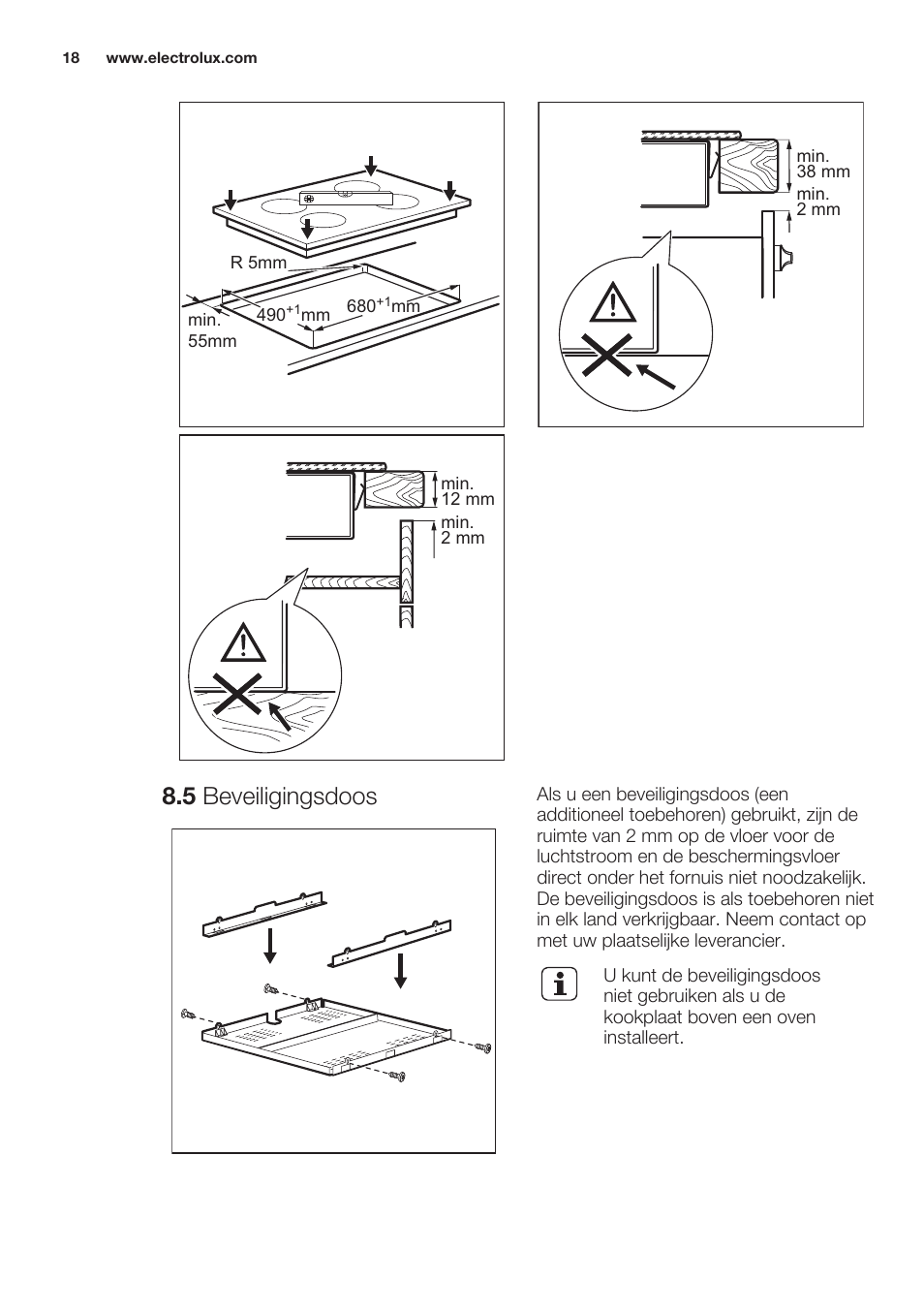 5 beveiligingsdoos, Technische informatie | Electrolux EHL7640FOK User Manual | Page 18 / 76