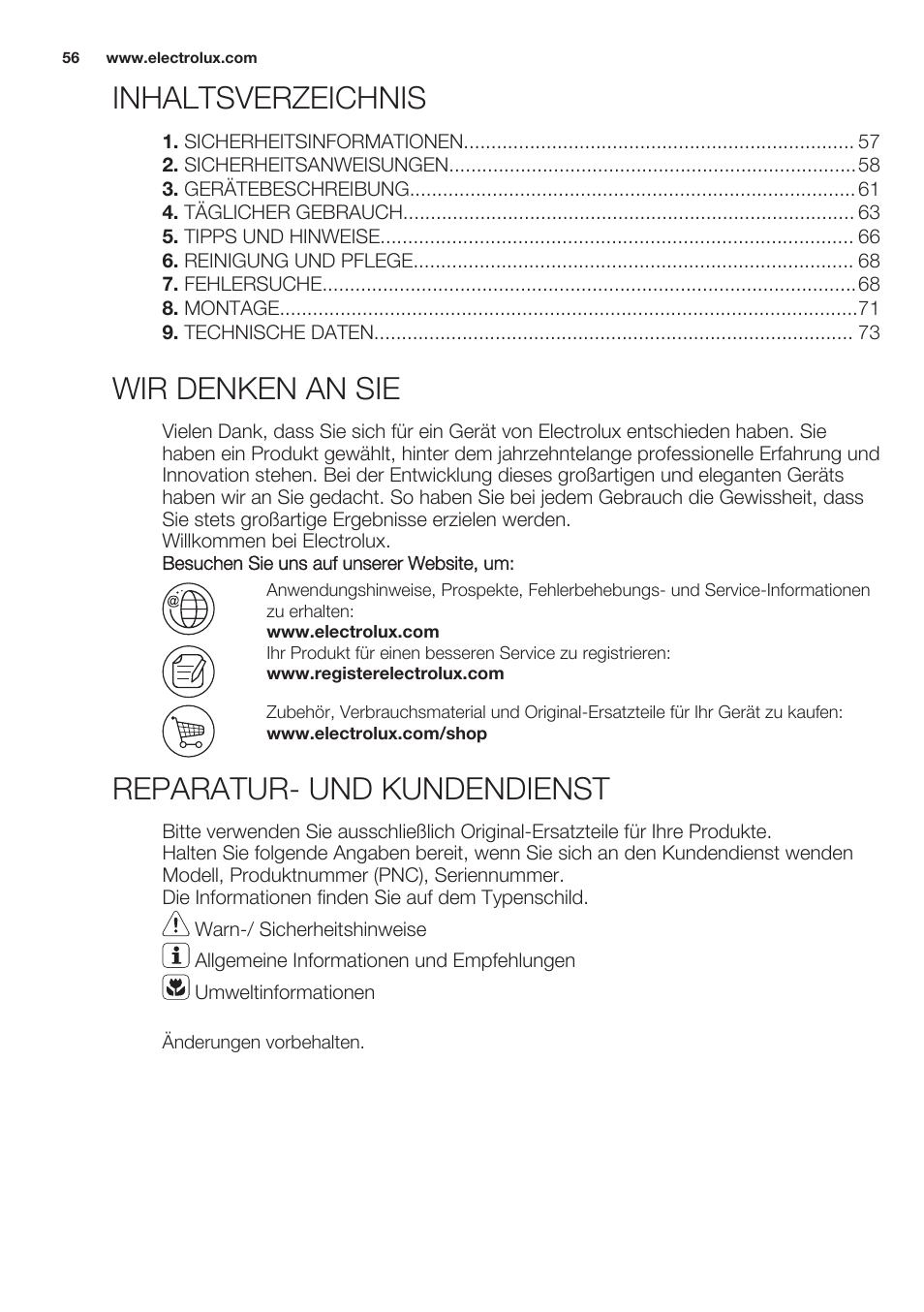 Electrolux EHL7640FOK User Manual | Page 56 / 76