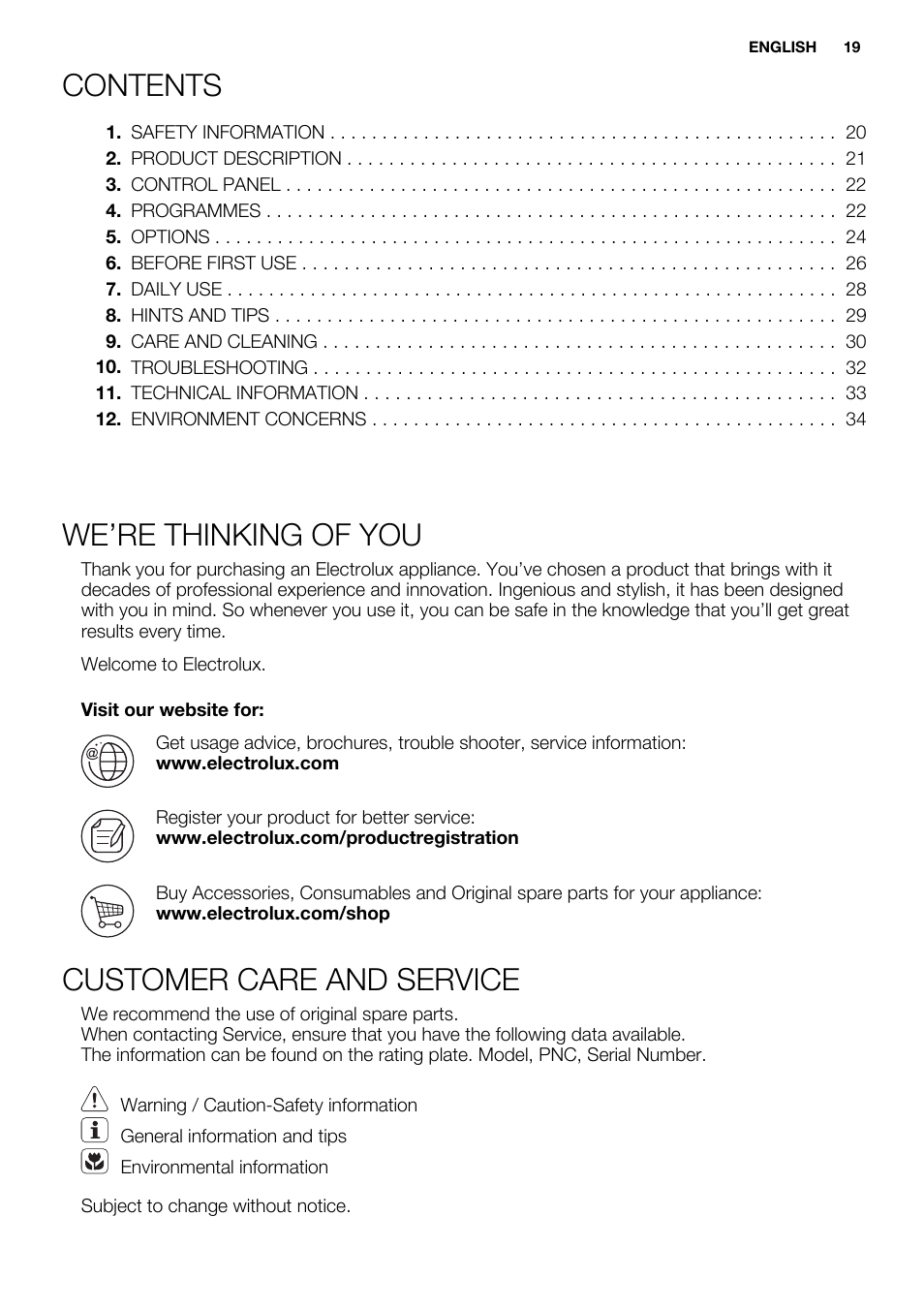 Electrolux ESL6552RA User Manual | Page 19 / 72