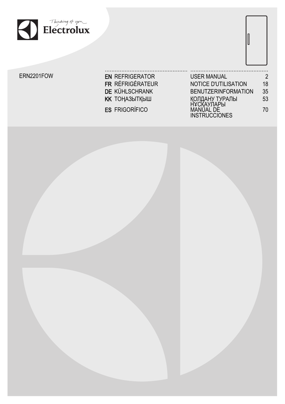 Electrolux ERN2201FOW User Manual | 88 pages