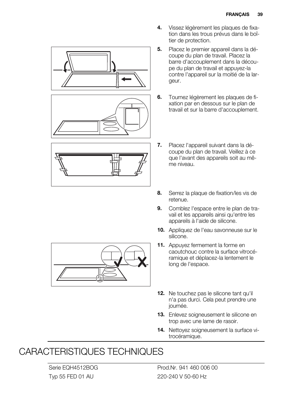Caracteristiques techniques | Electrolux EQH4512BOG User Manual | Page 39 / 80