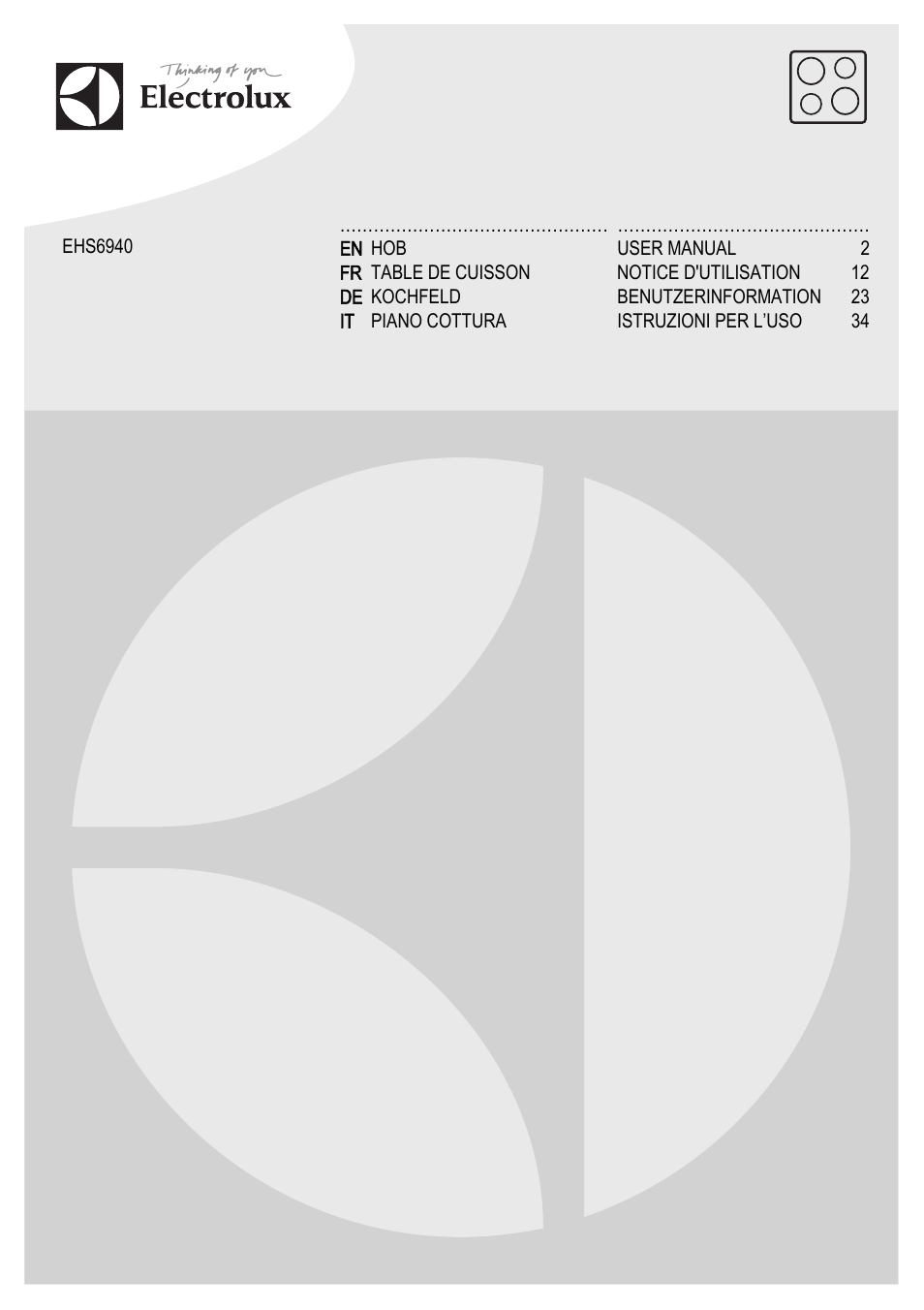 Electrolux EHS6940HOX User Manual | 48 pages