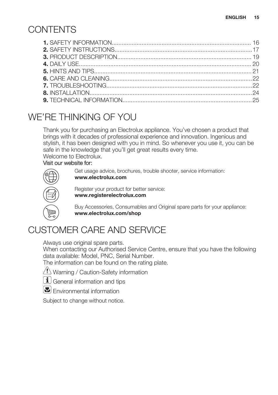 Electrolux EHF6241XOK User Manual | Page 15 / 56
