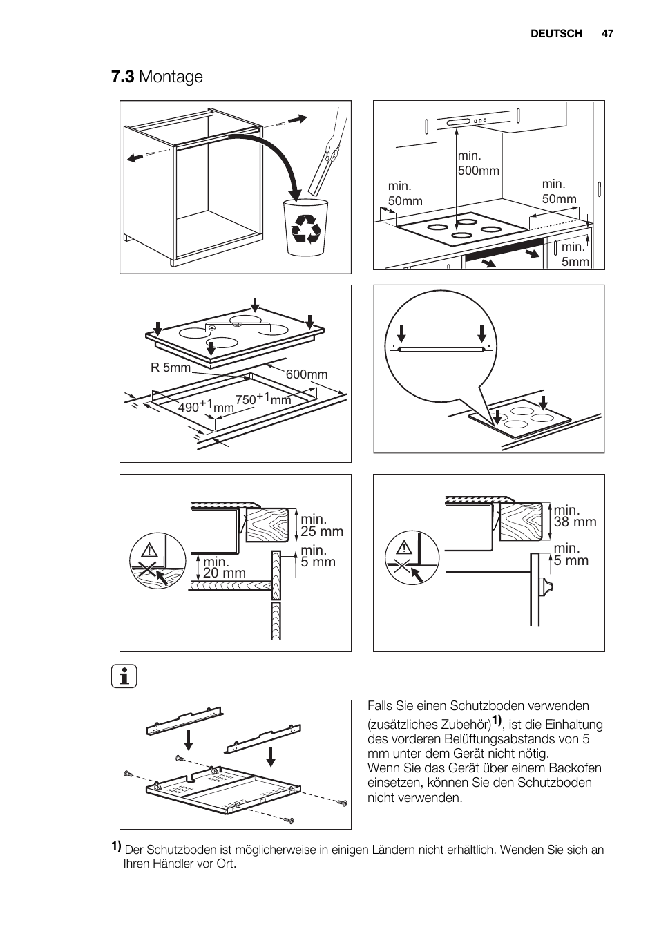 3 montage | Electrolux EHI8742FOK User Manual | Page 47 / 68