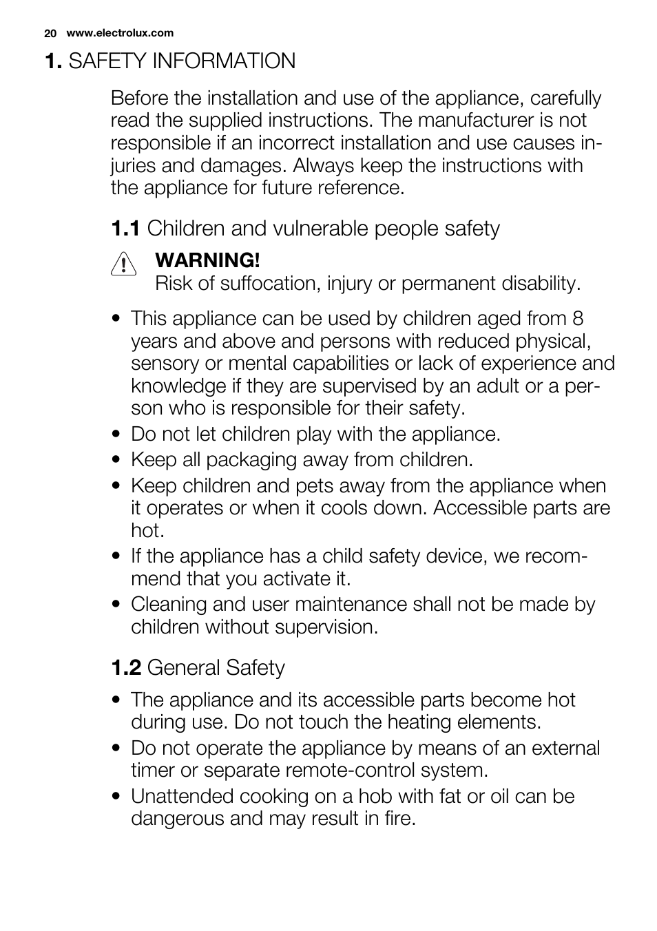 Electrolux EHL7640FOK User Manual | Page 20 / 72
