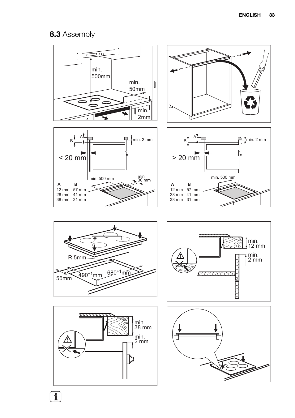 3 assembly, 20 mm | Electrolux EHL7640FOK User Manual | Page 33 / 72