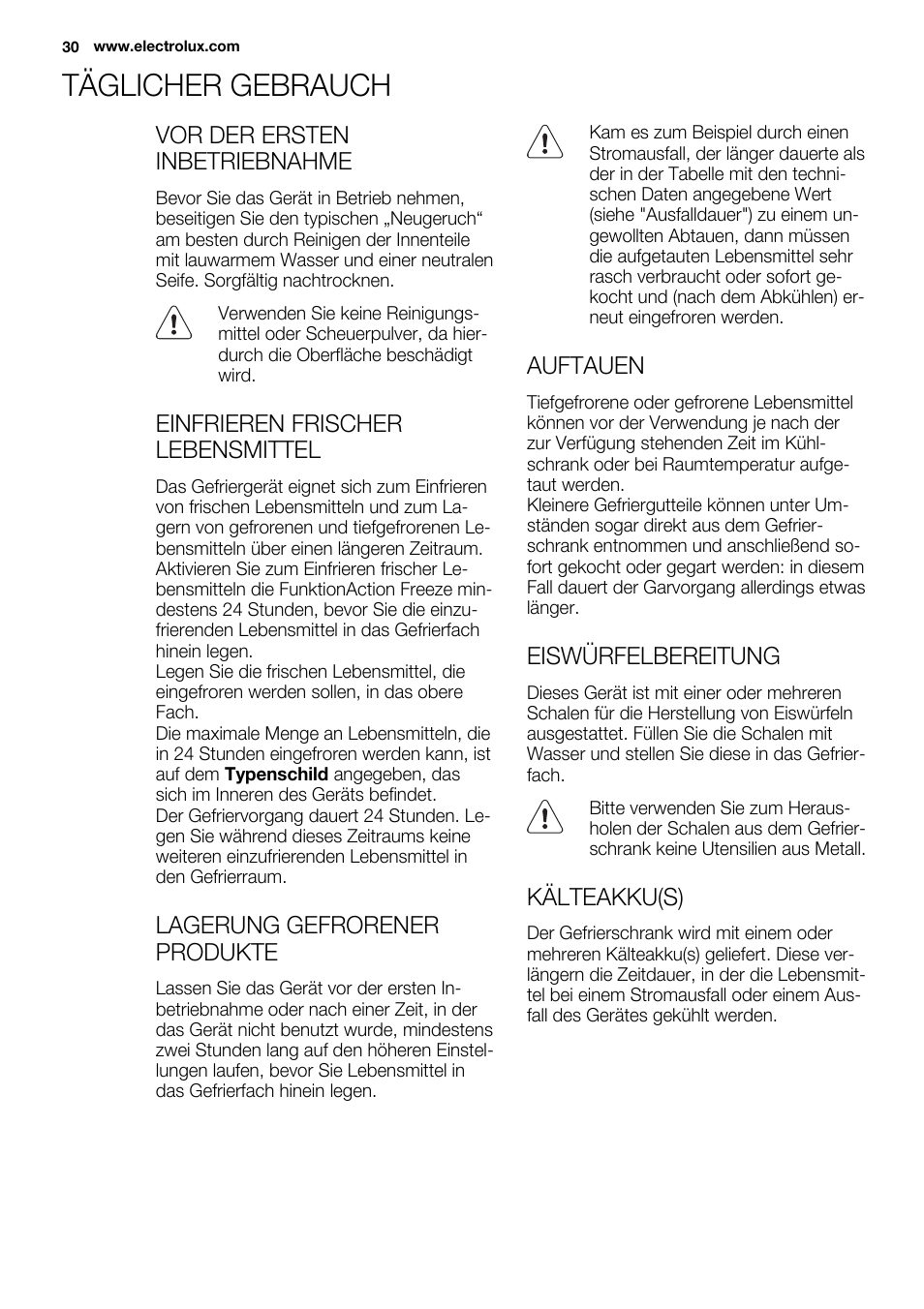 Täglicher gebrauch | Electrolux ENN2914AOW User Manual | Page 30 / 80