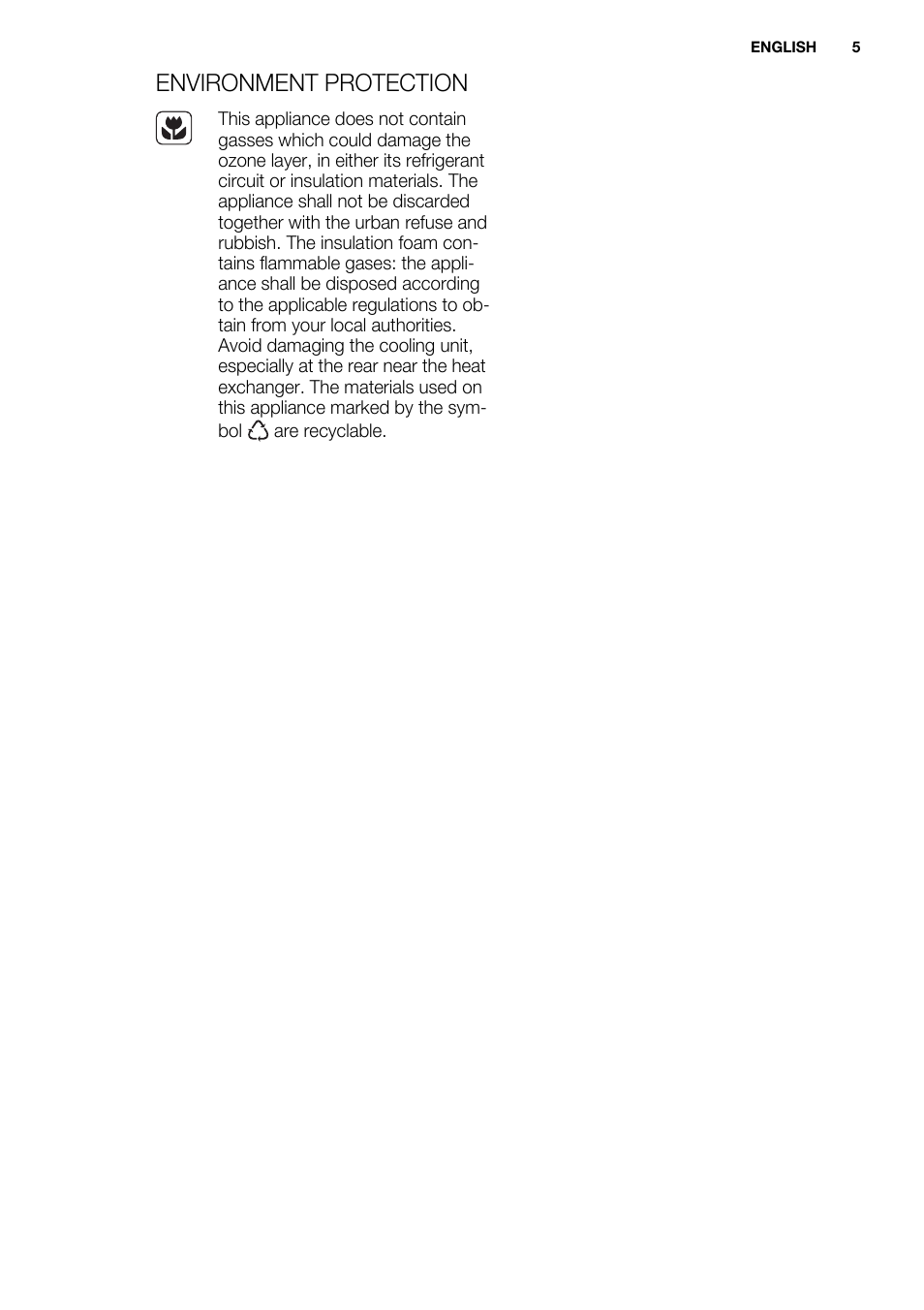 Environment protection | Electrolux ENN2914AOW User Manual | Page 5 / 80