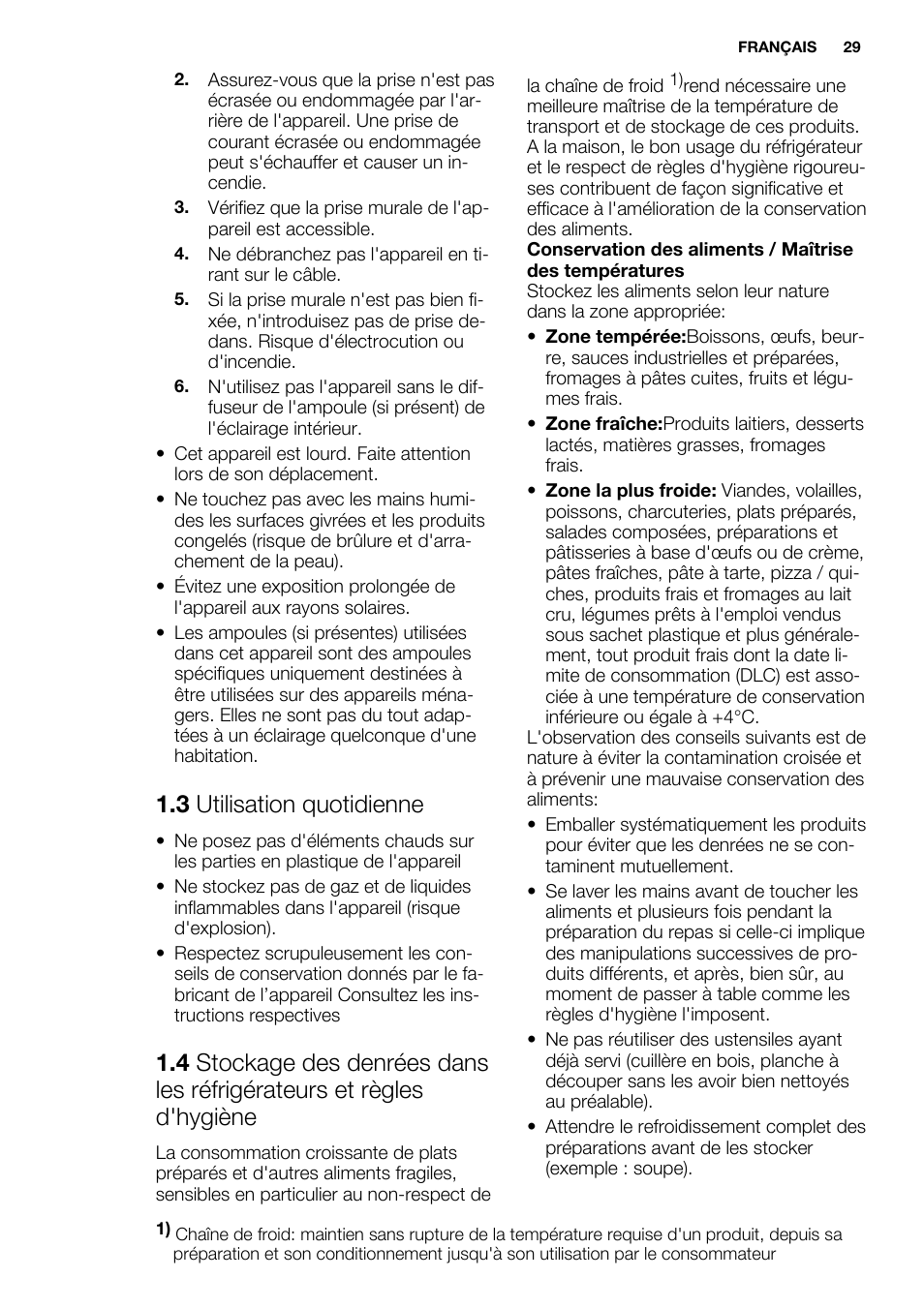 3 utilisation quotidienne | Electrolux ERN2314AOW User Manual | Page 29 / 56