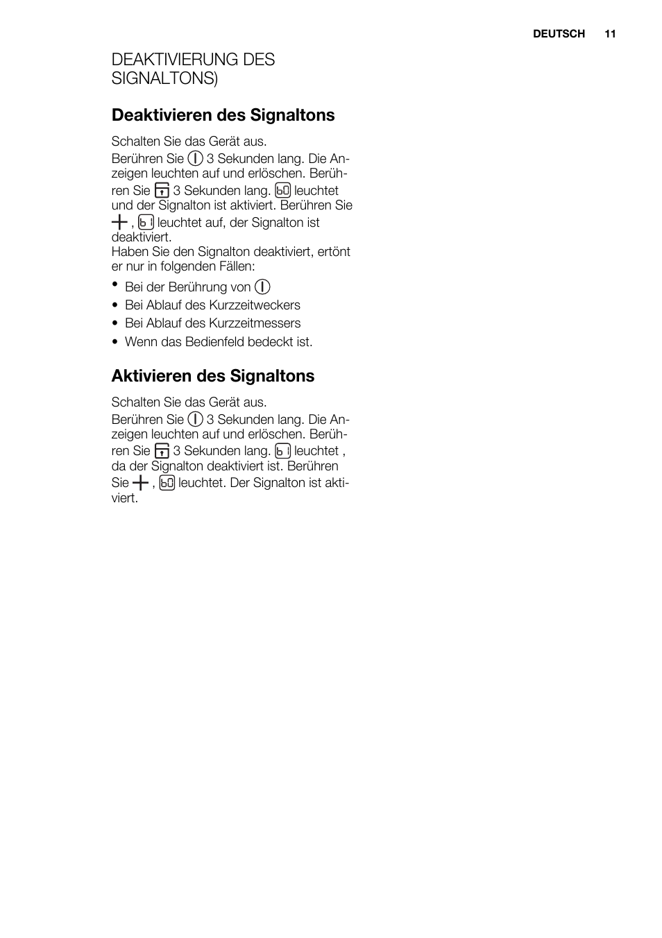 Aktivieren des signaltons | Electrolux EQL4520BOG User Manual | Page 11 / 84