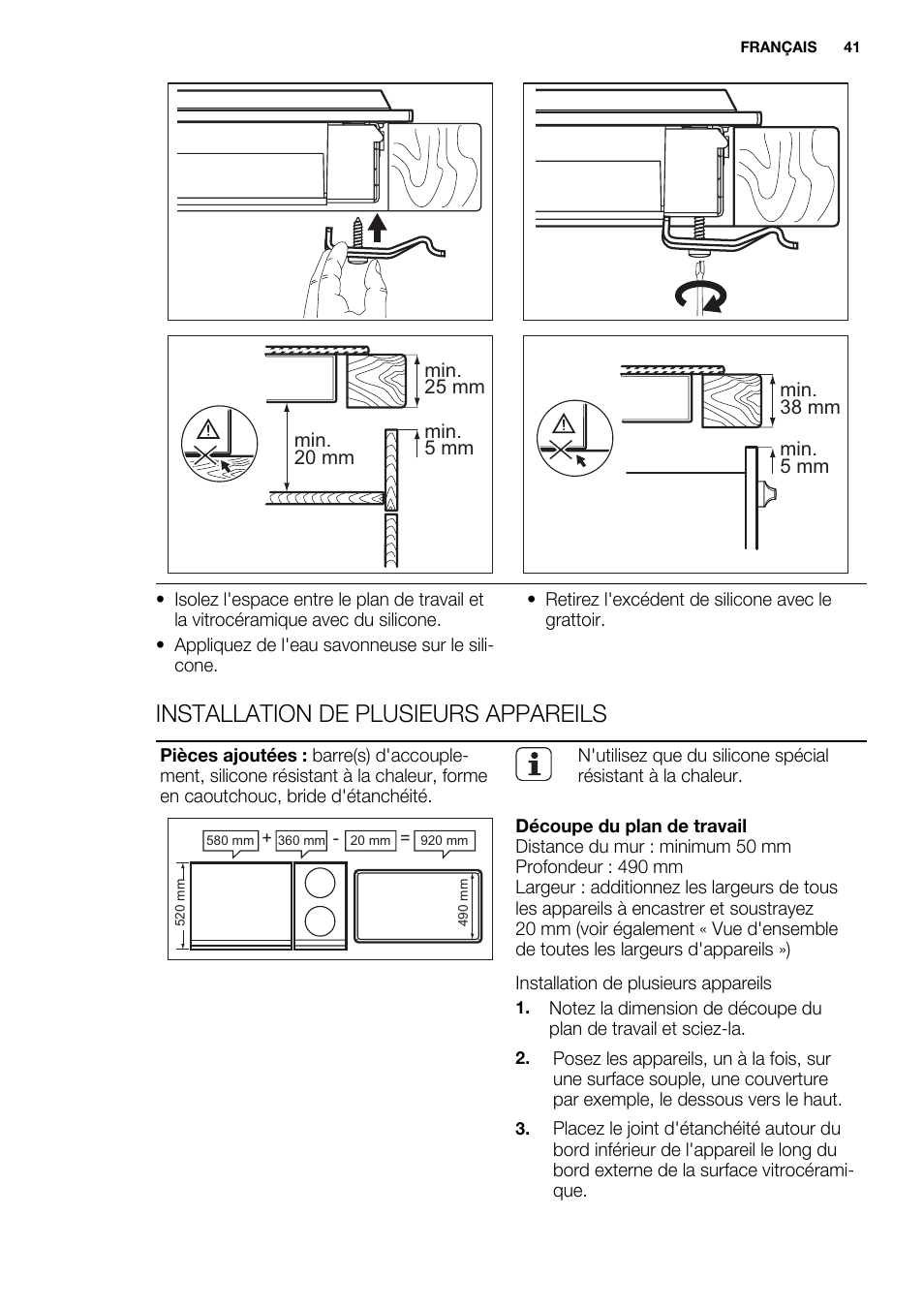 Installation de plusieurs appareils | Electrolux EQL4520BOG User Manual | Page 41 / 84