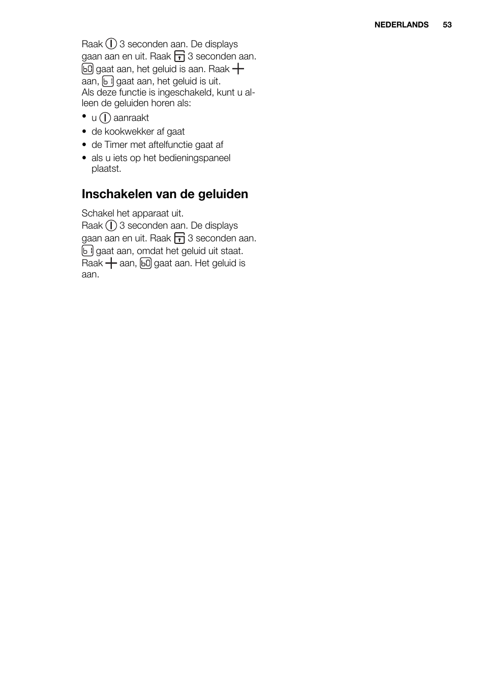 Inschakelen van de geluiden | Electrolux EQL4520BOG User Manual | Page 53 / 84