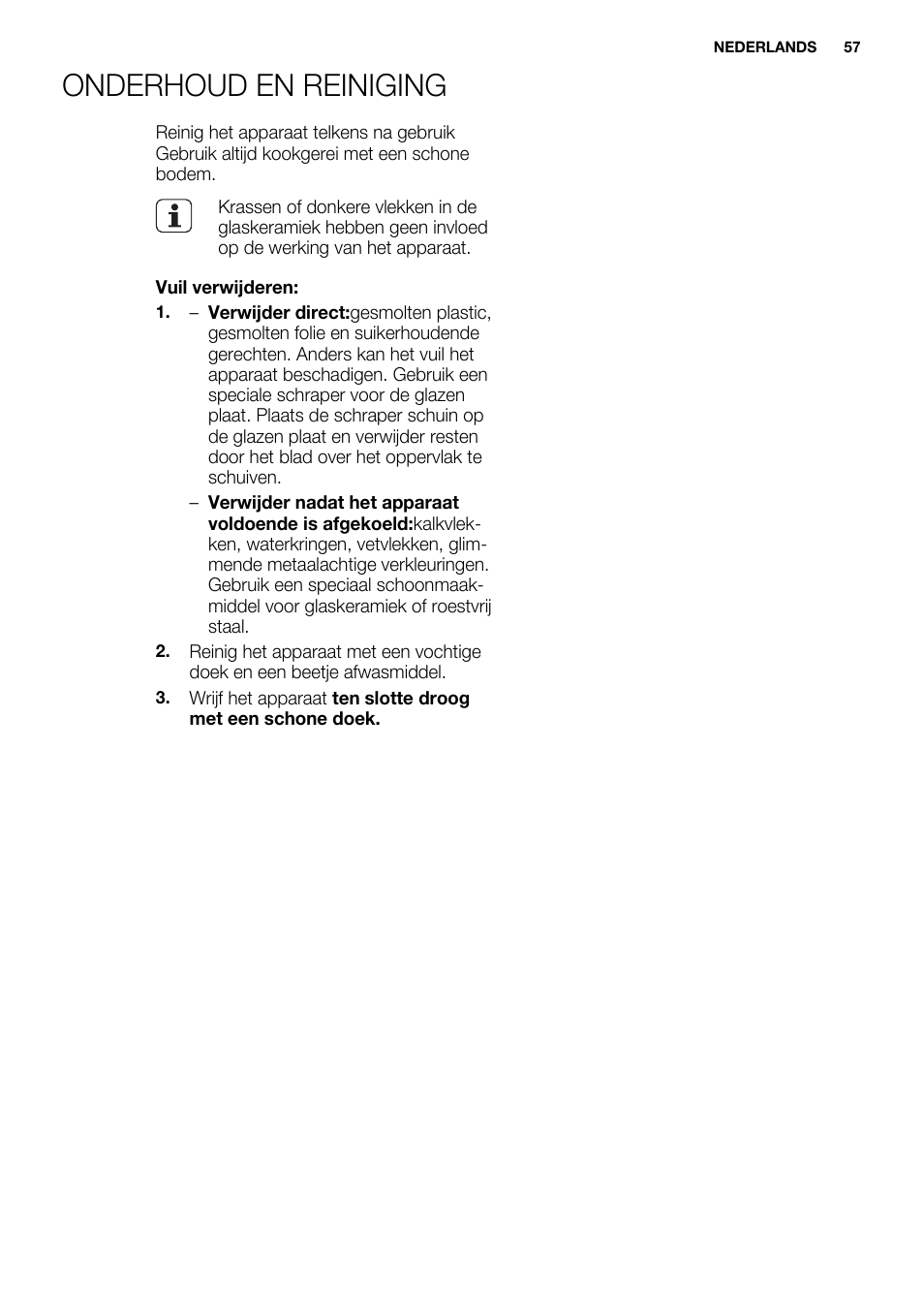 Onderhoud en reiniging | Electrolux EQL4520BOG User Manual | Page 57 / 84