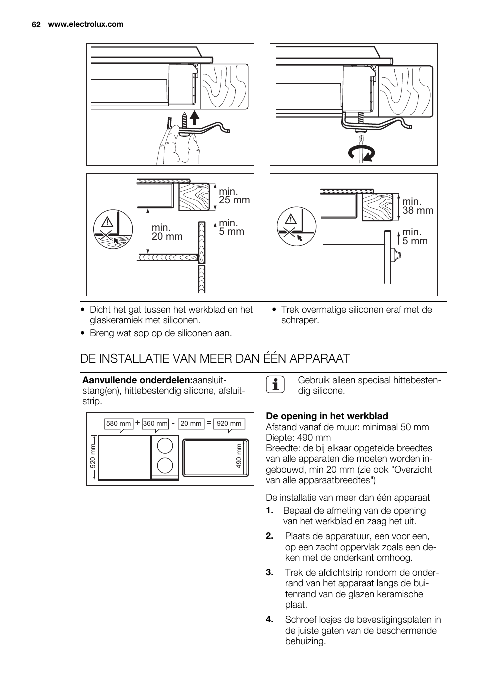 De installatie van meer dan één apparaat | Electrolux EQL4520BOG User Manual | Page 62 / 84