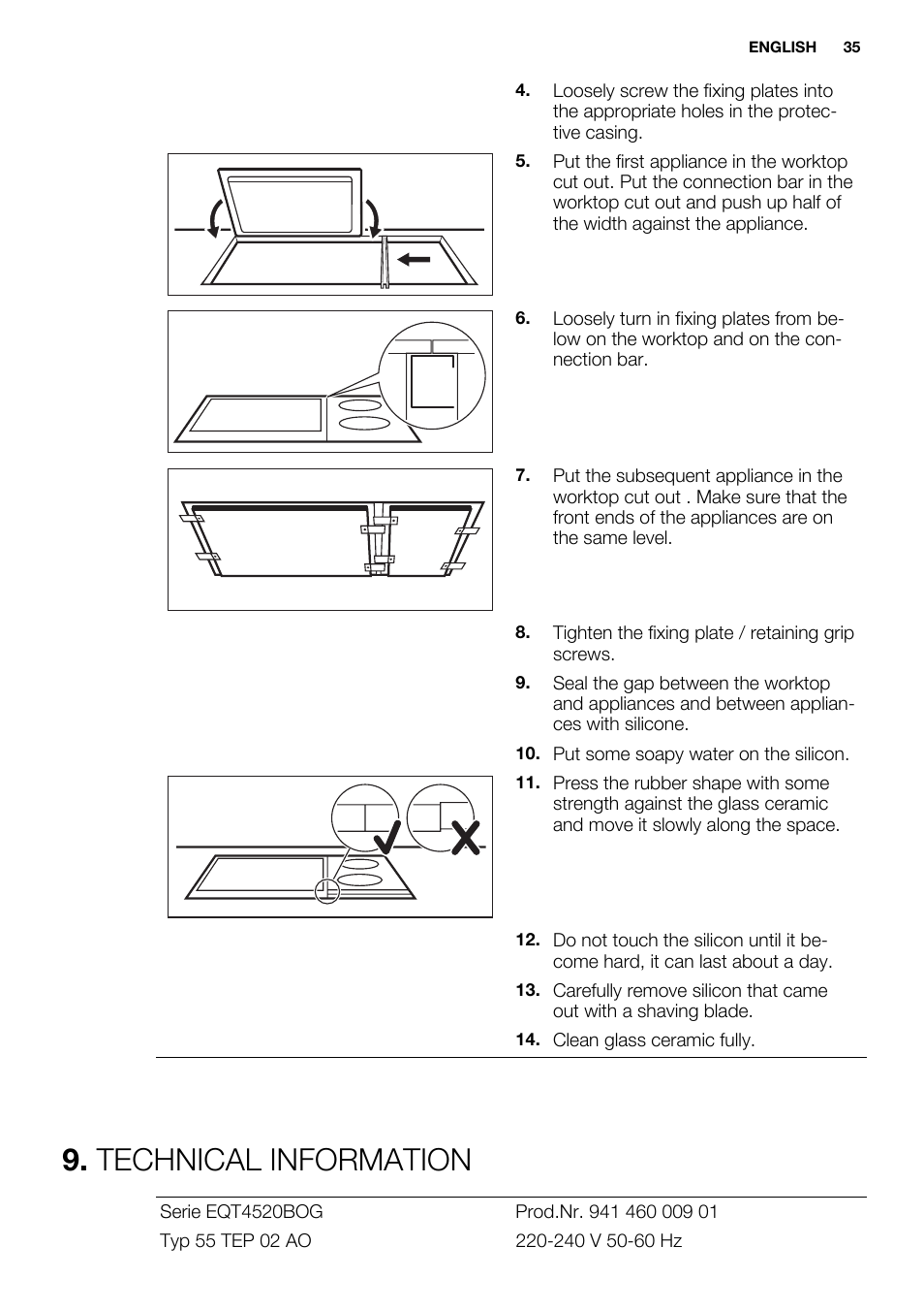 Technical information | Electrolux EQT4520BOG User Manual | Page 35 / 76