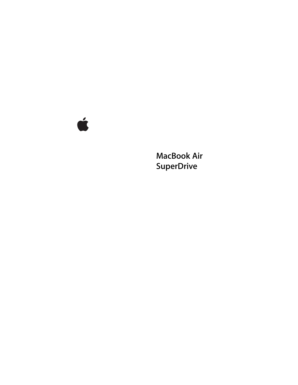 Apple MacBook Air SuperDrive User Manual | 8 pages