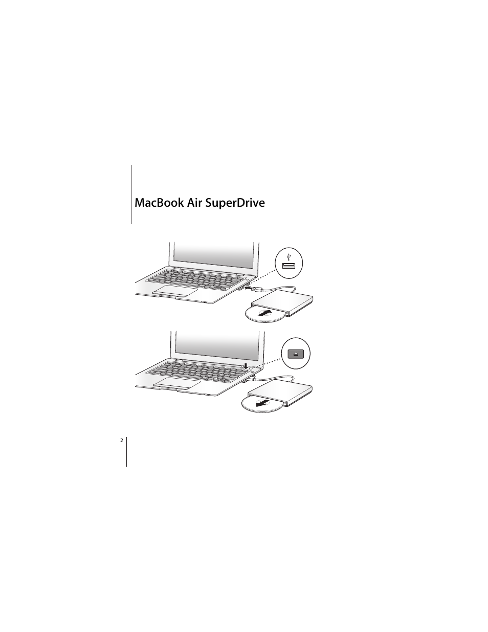 Macbookair superdrive, Macbook air superdrive | Apple MacBook Air SuperDrive User Manual | Page 2 / 8