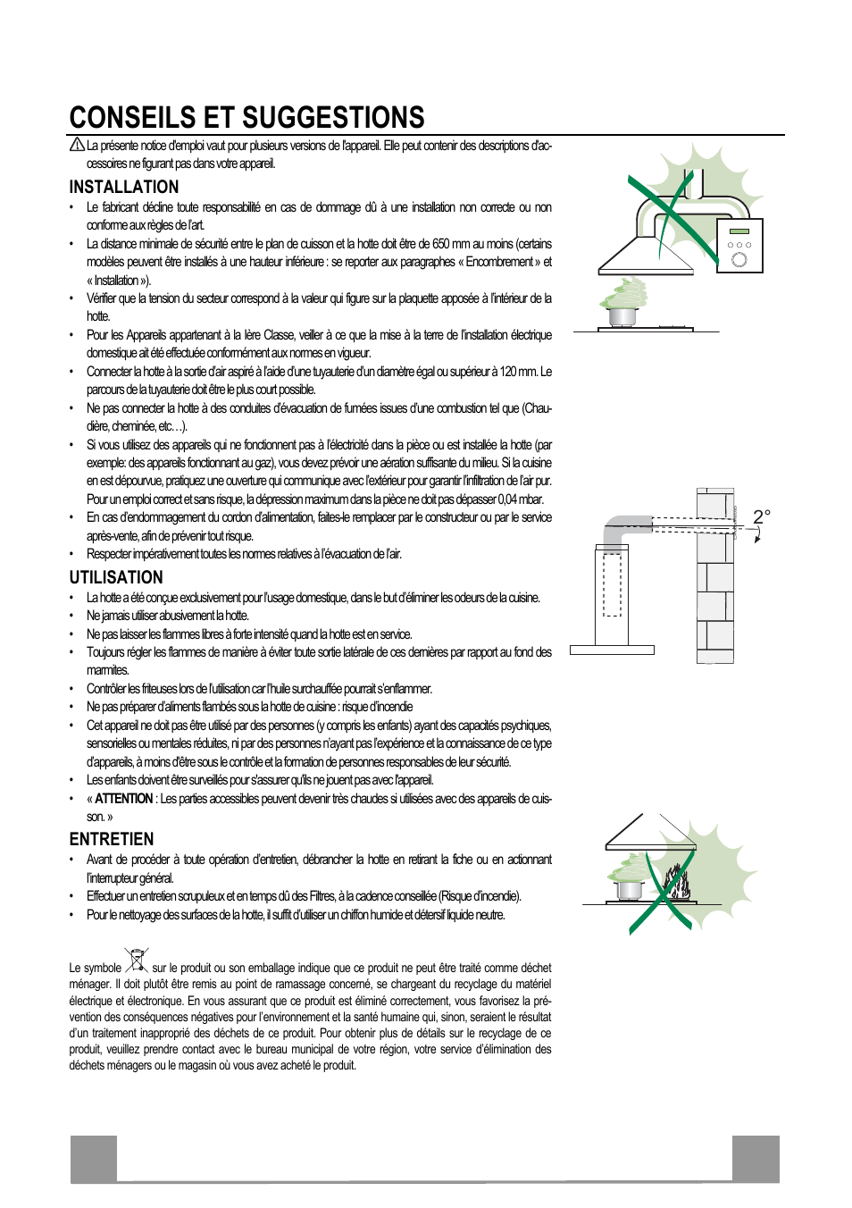 Conseils et suggestions, Fr 1 10, Installation | Utilisation, Entretien | Electrolux EFP60241X User Manual | Page 10 / 48