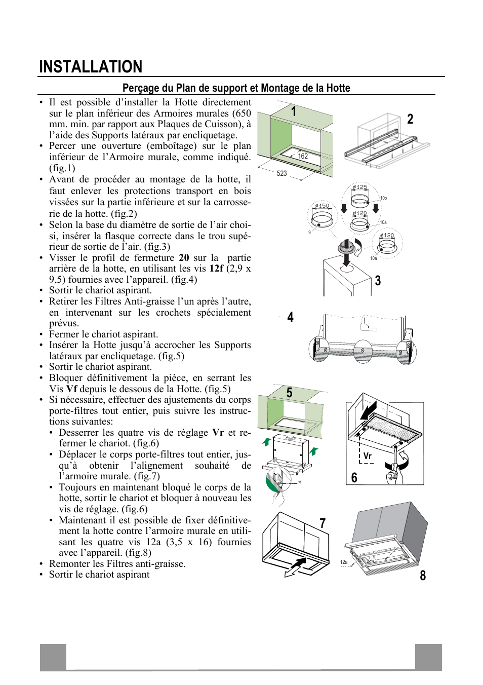 Installation, Fr 1 12 | Electrolux EFP60241X User Manual | Page 12 / 48