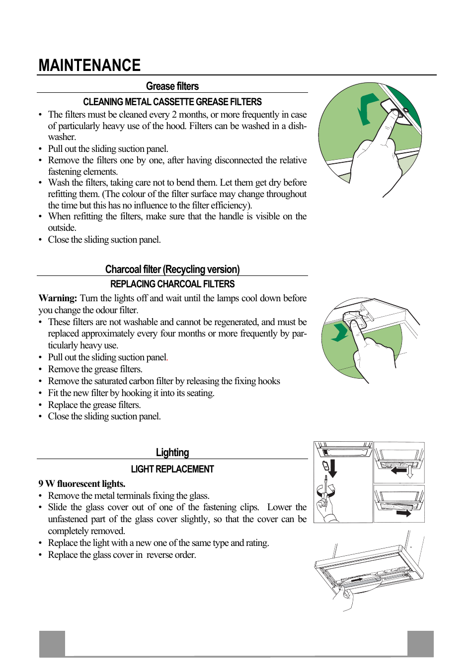 Maintenance, En 9 9 | Electrolux EFP60241X User Manual | Page 9 / 48